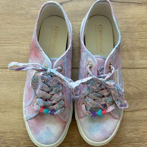 LoveShackFancy x Superga 2750 Sneaker in Cotton Candy (Tie Dye) - Size 9